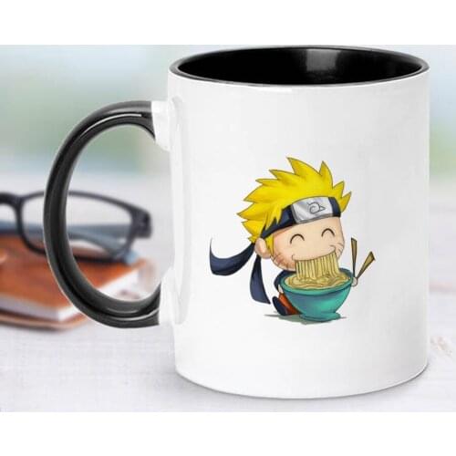 2022 Anime Cartoon Cute Boy Eating Noodles Mug 350ml Ceramic Coffee Mug 11oz Tea Cup Home Milk Cup Christmas Gift Dropshipping