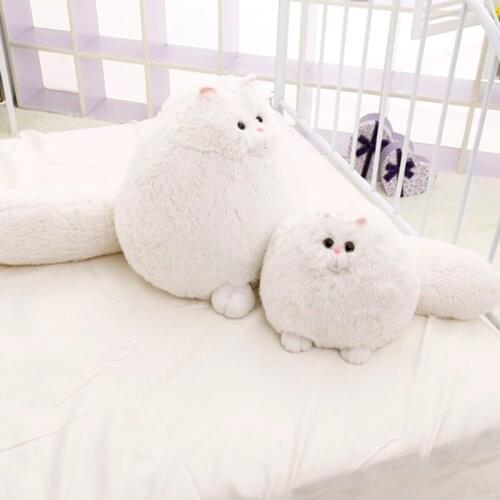 30cm 50cm Cute Fat Persian Cat,Plush KidsToy,Cat Soft Stuffed Doll,White Simulation Cat Doll,Gift For Children Kids Toy D73Z