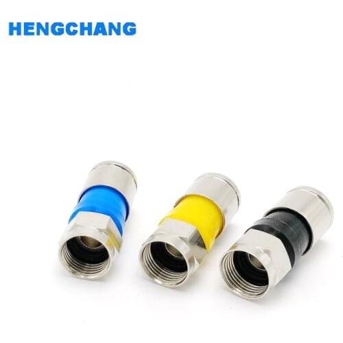 75-5 F type connector for RG6 Coaxial cable Squeeze F-type connector british System 10pcs/lot