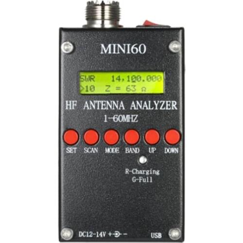 New version Mini60S Sark100 HF ANT SWR Antenna Analyzer Meter Bluetooth Android