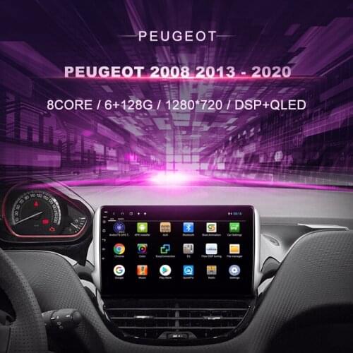 Car DVD For Peugeot 2008 2013 - 2020 Car Radio Multimedia Video Player Navigation GPS Android10.0 Double Din
