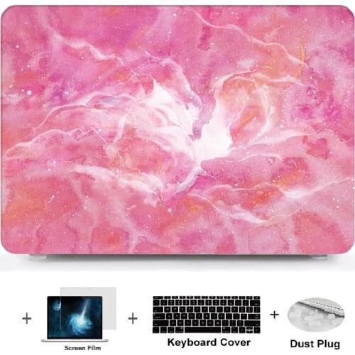 Marble Printing Laptop Tablet shell pouch Hard Case Cover For Apple Macbook Air11 13 Pro Retina Touch Bar & ID 11 12 13 15 inch