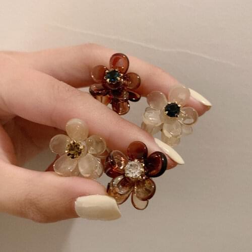 2021 Colorful Mini Flower Hair Clips Claw Barrettes Mixed Color Mini Jaw Clip Cute Hairpin Hair Accessories For Women Girls