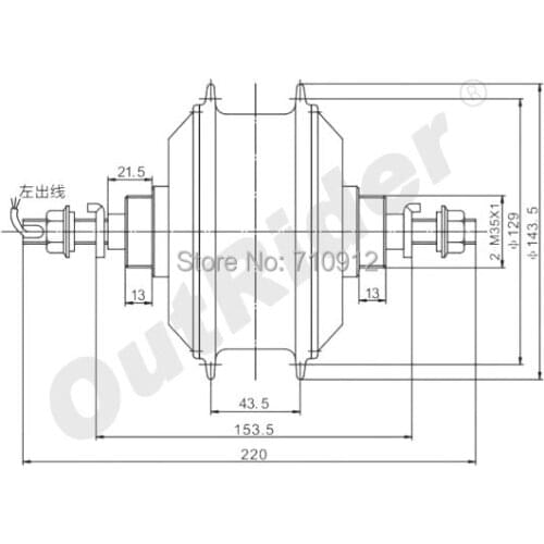 Good Seller 48V250WRear Motor DC Hall/ No Hall Brushless 128 V-Brake Ebike/Electric Bike/ E-scooter/ Pedelec KIT 300rpmOR01B4