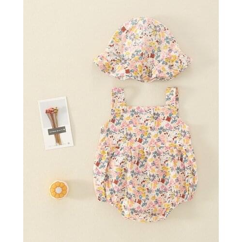 Ins Summer Baby Girl Clothes Newborn Bodysuit For Girls Korean Style Princess Jumpsuit 0-24m Cotton Twins 2pcs Clothing Infants