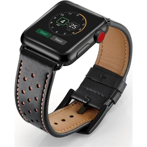 Leather Band correa compatible for Apple Watch 5 4 strap 44mm 42mm Bands for iwatch band series 1 2 3 armband 38 40 mm watchband