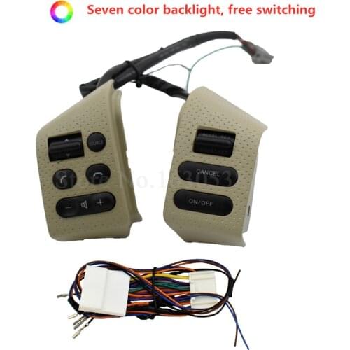 7 color backlight, free switching Steering Wheel Audio Control Cruise Control Bluetooth Button Switch For Nissan