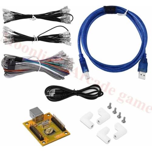 Arcade DIY 2 Players to USB Controller Adapter Joystick encoder Cable Wiring Kit For MAME Keyboard Encoder Board