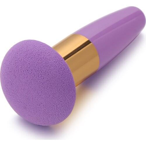 New Mushroom Shaped Head Foundation Powder Puff Sponge Makeup Brushes With handle Smooth Foundation Powder Puff Cosmetic Tools