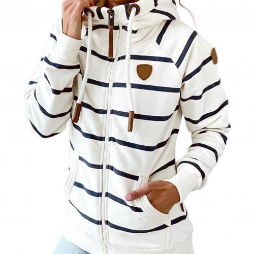 Autumn Winter Pocket Hoodies Sweatshirts Gradient Print Patchwork Hooded Sweatshirt Women Drawstring Long Sleeve Harajuku Hoodie