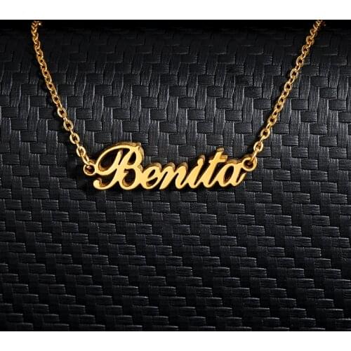 Personalized Name Necklace alloy pendant Alison font fascinating pendant Custom name necklace Gold chain Necklace Gifs For women