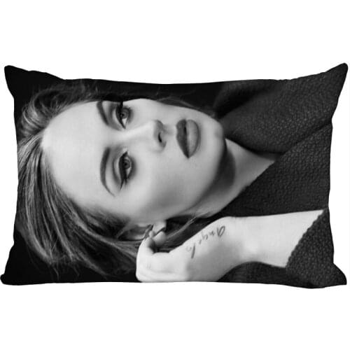 Hot ADELE Printed Satin Pillowcases Two sides Standard Silk Soft Rectangle zipper pillowcover More size Custom LOGO