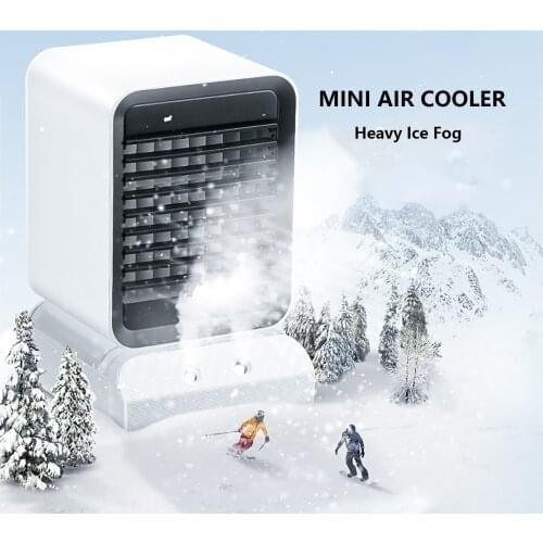 Portable Air Cooler Fan Mini Air Conditioner Humidifier Purifier Usb Evaporative Air Cooler Fan With 3 Speeds Wind Mode#db4