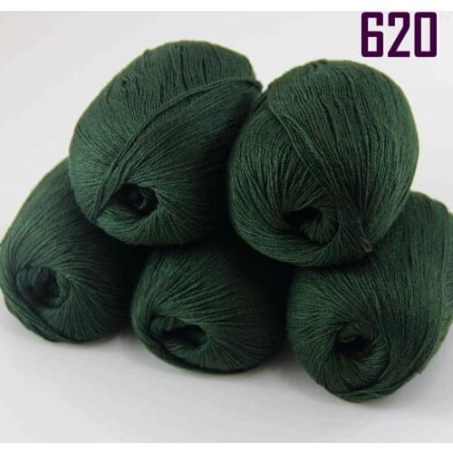 Sale New 5 X50g Balls High Quality 100% pure cashmere luxury warm soft hand knitting Yarn 233-620-5 Hunter Green