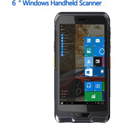 Handheld outdoor PC Terminal 2D Laser Barcode Scanner Bluetooth Pistol Grip 6" PDA Windows 10 IOT IP67 Waterproof Tablet Android