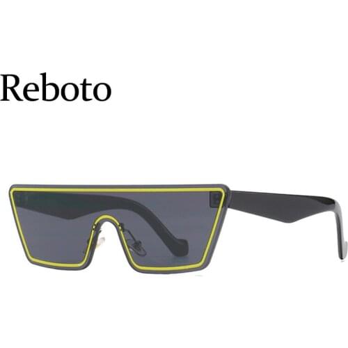 New Trendy Pilot Glasses For Wome Flat Top Rimless Sunglasses Woman Oversized 2021 Vintage Sun Glasses Eyewear Men Oculos