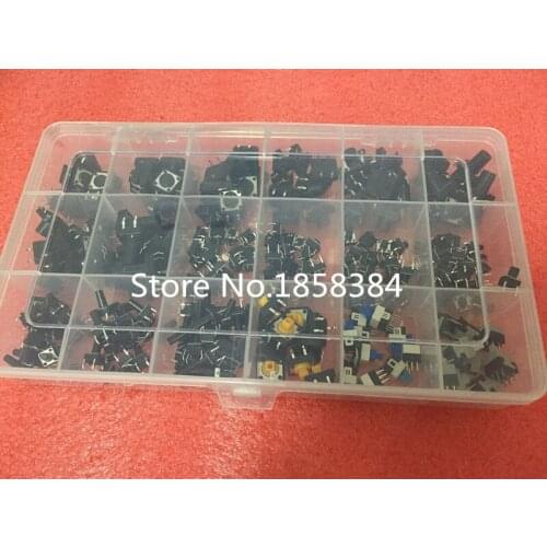 Free shipping Tactile Push Button Switch 18kinds=260pcs/box;Tact 6X6 12X12 switch package 6*6 and 12*12