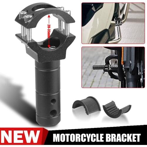 Universal Motorcycle Headlight Spotlight Bracket 20mm-35mm Black Bumper Mount Clamp farol auxiliar moto Spotlight Stand support