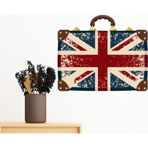 Britain UK England Scotland Flag Map London Red Bus Removable Wall Sticker Art Decals Mural DIY Wallpaper for Room Decal