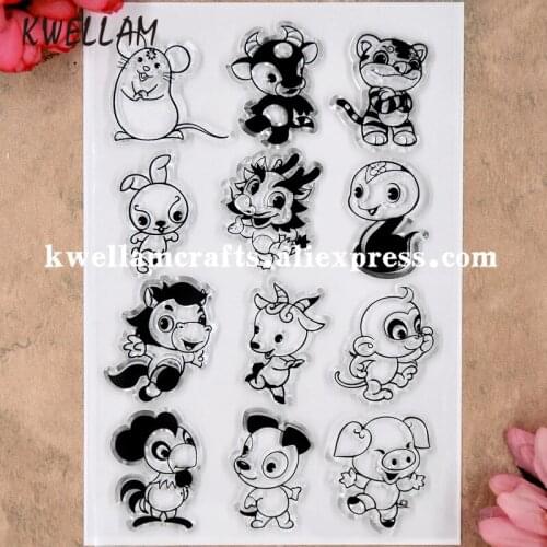 Animal Tiger Pig Mouse Scrapbook DIY photo cards rubber stamp clear stamp transparent stamp 11x16cm KW8042304