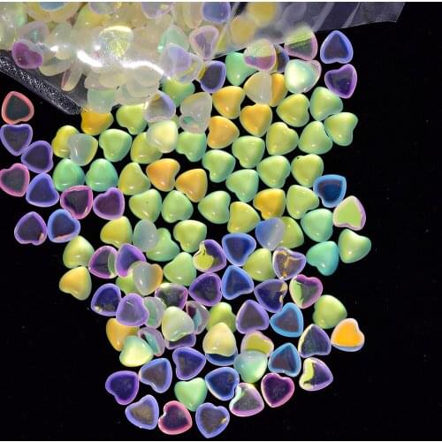 Heart-Shape Nail Jewelry Rhinestone 100pcs/lot Flat-back Nail Art Jewelry Stone Nail Tips Glitter Jewelry Accessory Decoration,J