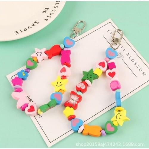 2pc Creative Cartoon Geometric Bag Pendant Car KeyChain KeyRing Lovely Butterfly Peach Heart Bag Decorative Pendant Jewelry Gift