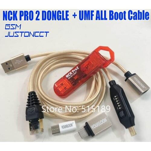 2019 Newest Original NCK Pro Dongle NCK Pro2 Dongl +MUF ALL in one BOOT CABLE ( NCK DONGLE+UMT DONGLE 2 in1 )