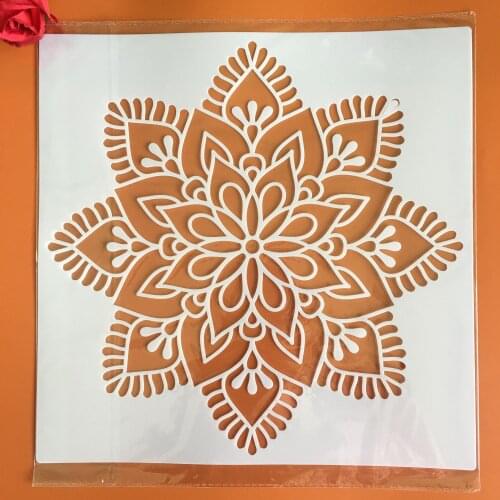 30 * 30cm Mandala DIY Layering Stencils Wall Painting Scrapbook Coloring Embossing Album Decorative Template for walls Flowers