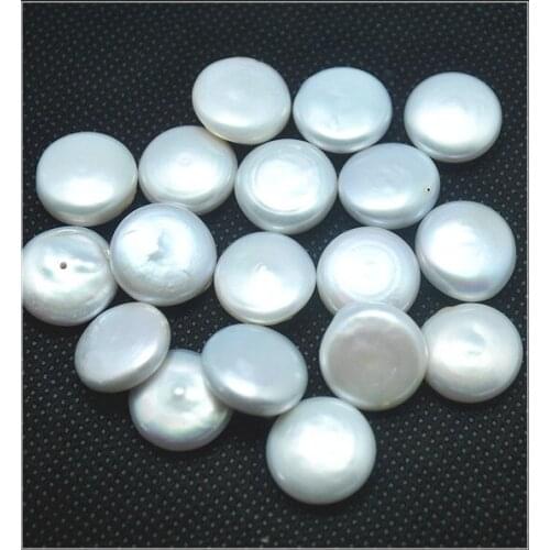 5pcs natural cultured freshwater pearls cabochons pearl beads round shape size 14mm pearl cabs for earring studs making accessor