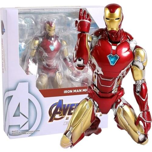 Anime SHF Marvel Avengers 4 Endgame Iron Man MK85 Mech Action Figure Mark 85 Model Toys Doll