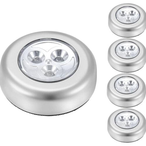 1PC 3 LED Battery Powered Wireless Night Light Stick Tap Touch Push Security Closet Cabinet Kitchen Wall Lamp Kids Nursery Toy
