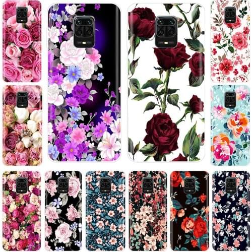 Phone Case For Xiaomi Redmi Note 9 Soft Flowers Tpu Phone Back On Redmi Note 9 Pro Silicon Cover Redmi Note9 Pro Note9Pro Funda