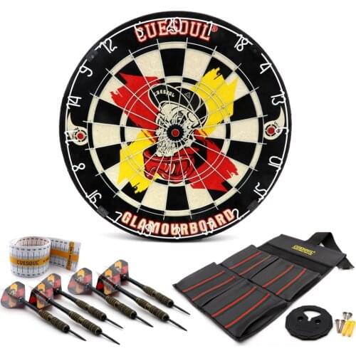 CUESOUL GLAMOURBOARD TRI-EYES 18"*1-1/2" Official Size Sisal Bristle Dartboard,with Dartboard Surround