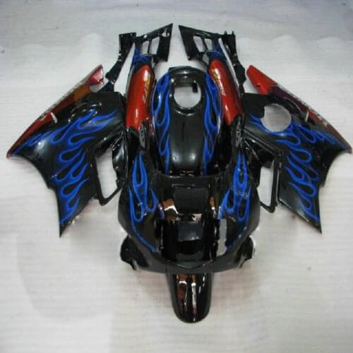 For Honda CBR600F2 1991-1994 ABS Motorcycle Parts CBR 600 F2 91-94 CBR600 F2 black blue flame Motorbike Fairing Body Kit