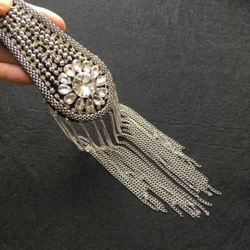 Handmade H0326A H85epaulette badge party tassel brooch epaulet /epaulettes spikes suit blazer accessories shoulder board knot