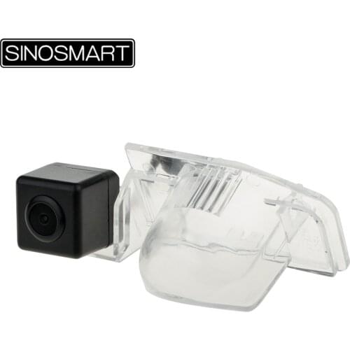 SINOSMART In Stock HD Car Rearview Parking Reverse Camera for Mazda 8 2012 Install in License Plate Lamp Hole