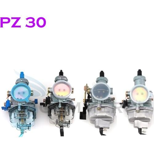 30mm Carb PZ30 Carburetor Power Jet Accelerating Pump carburador For 200cc 250cc Motocross Pit Dirt Bike ATV
