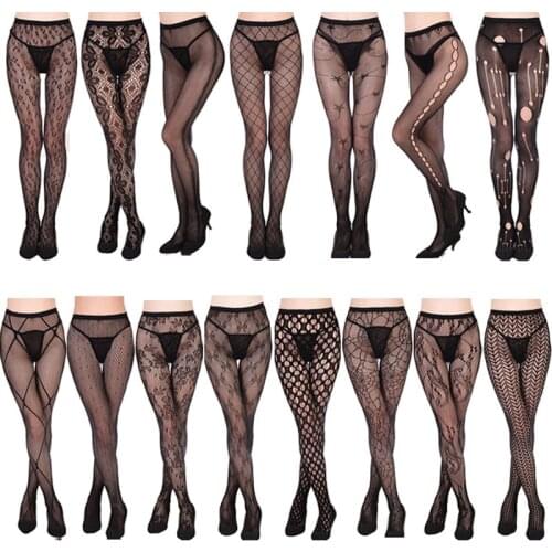 Plus size sexy fishnet Stocking Fashion Women transparent mesh Pantyhose office lady crotchless Tights beautiful legs Lots