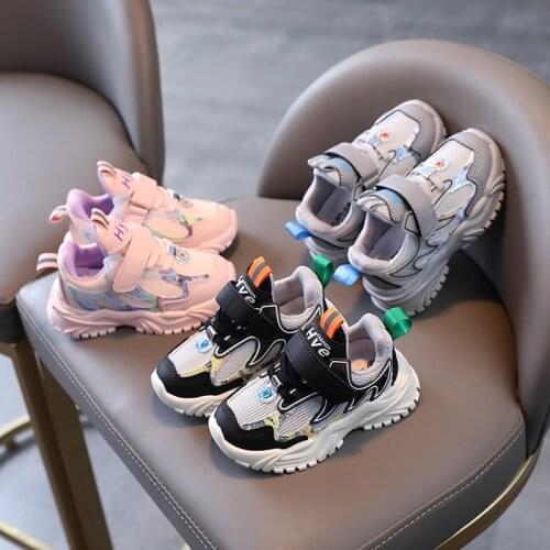 2021 Autumn Children Shoes Boys' Lightweight Breathable Sneakers Fashion Girls' Casual Shoes Non-slip Hot Running Shoes 21-30