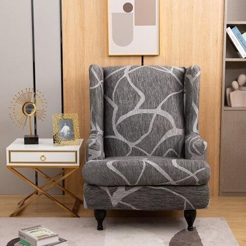 Wing back Chair Cover Spandex High Stretch Slipcovers Sofa Cushion Cover Slip Armchair Sofa Slipcover Furniture Protector