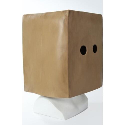 Cube Model Carton Shape Mask Creative Latex Headgear Funny Costume Masquerade Cosplay Decoration Home Halloween Supplies
