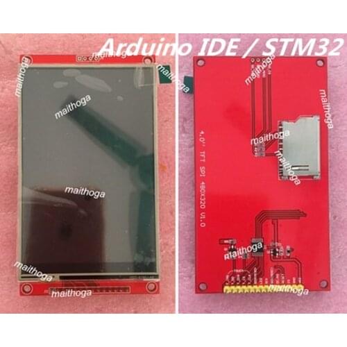 Maithoga 4.0 inch 14PIN RGB 65K SPI HD TFT LCD Screen with Adapter Board (Touch/ No Touch) ILI9486 Drive IC 480*320
