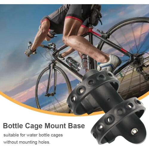 Cycling Wear Resistant For Bicycle Accessories Stable Adjustable Length Double Strap Bottle Cage Mount Base Outdoor Universal