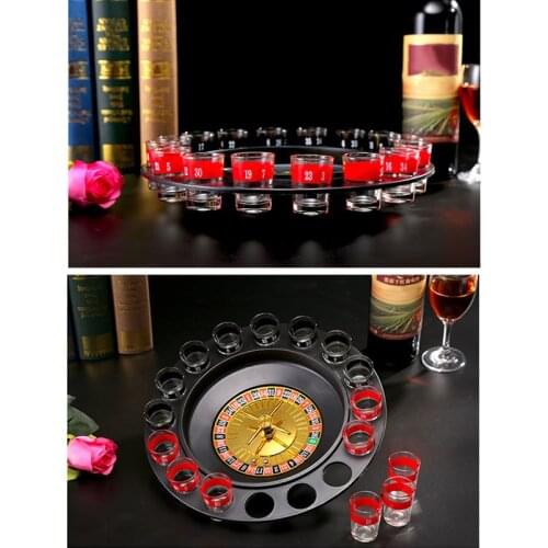 Shots Glass Roulette Drinking Game Set with 16 Shots Glasses Adult Party Games A1