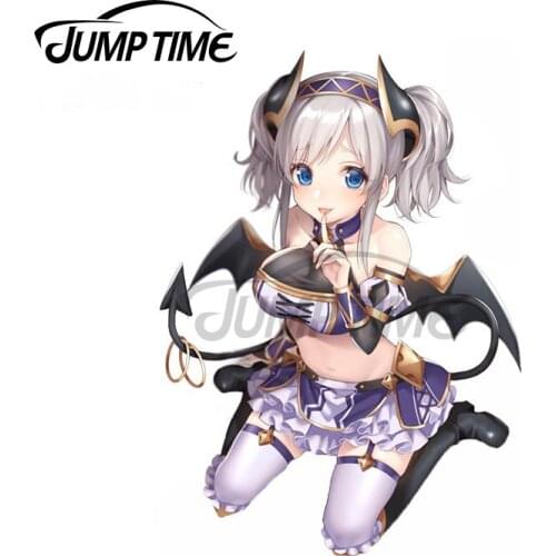Jump Time 13 x 9.3cm Princess Connect Car Stickers and Decals Anime Fashion Occlusion Scratch Waterproof Vinyl Decor
