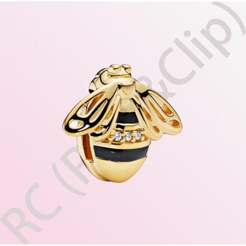Genuine 100% 925 Sterling Silver Beads Reflexion Bee Clip Charm fit Original Pandora Reflexions Bracelets Women DIY Jewelry Gift
