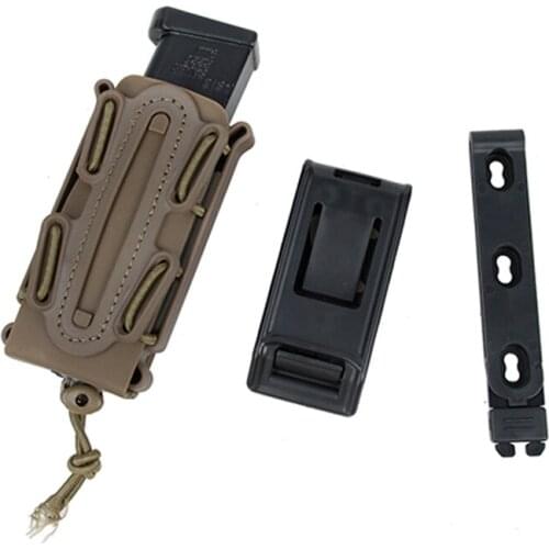 Outdoor 9mm Soft Shell Tactical Single Clip Magazine Pouch TMC2779 BK/DE/FG Free Shipping