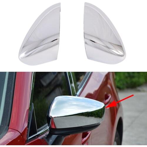 Fit For 2019 2020 Mazda 3 Axela Chrome Rear View Mirror Cover Trim Rearview Mirrors Molding Protector Decorative Accessories