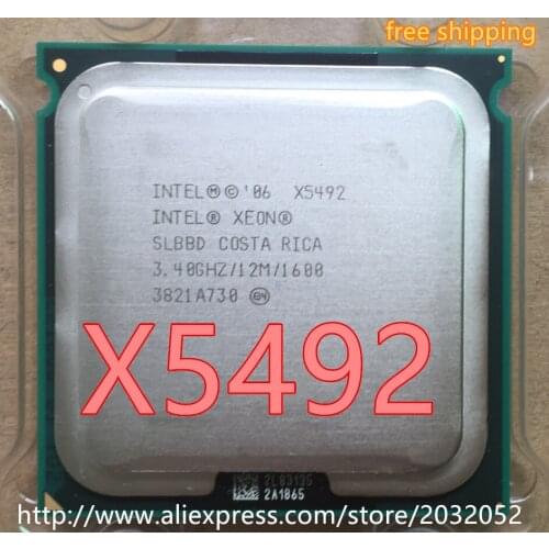 Intel Xeon X5492 3.4GHz/12MB/1600MHz/Quad Core Server LGA 771 CPU/SLBBD(working 100% Free Shipping)
