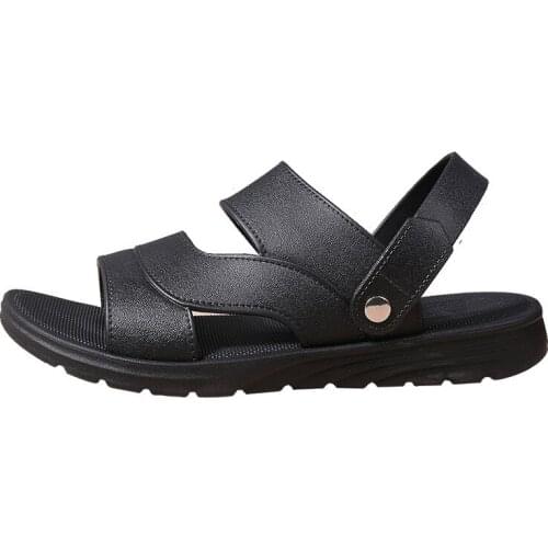 2021 Summer New Male Sandals European Style Soft Breathable Fashion Slip-on Shallow Casual Flat Shoes Wear-resisting for Outside